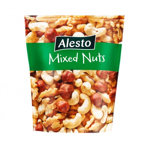 Alesto selection mixed nuts (walnuts, hazelnuts, cashews, almonds) - 200g  is halal suitable, vegan, vegetarian | Halal Check
