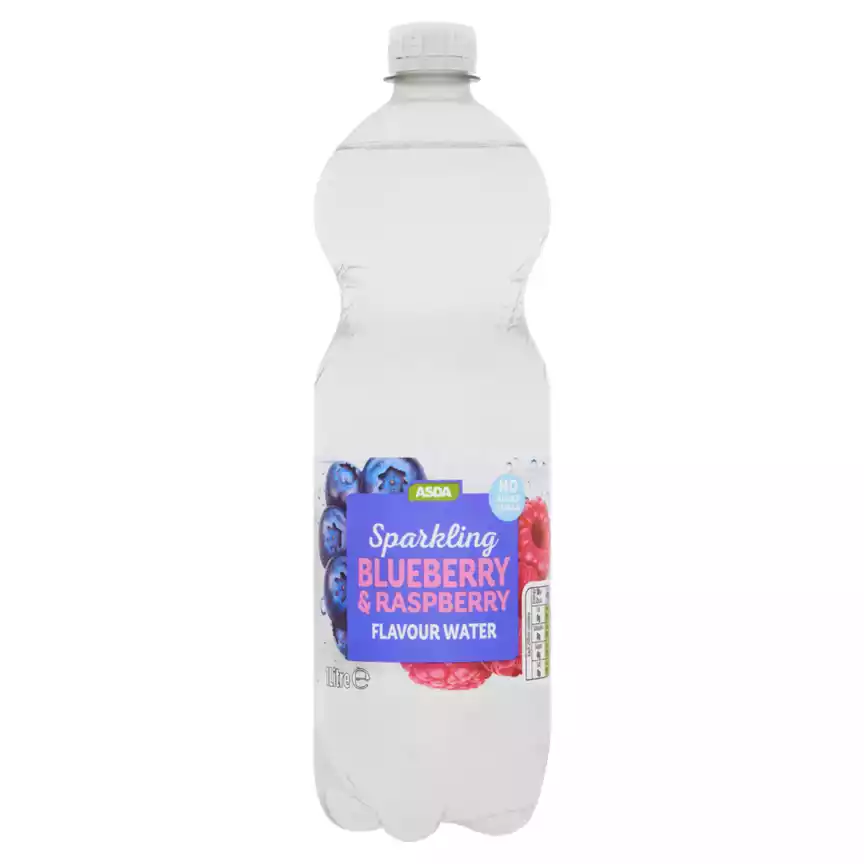 Asda ASDA No Added Sugar Blueberry & Raspberry Flavoured Sparkling Water Bottle is halal