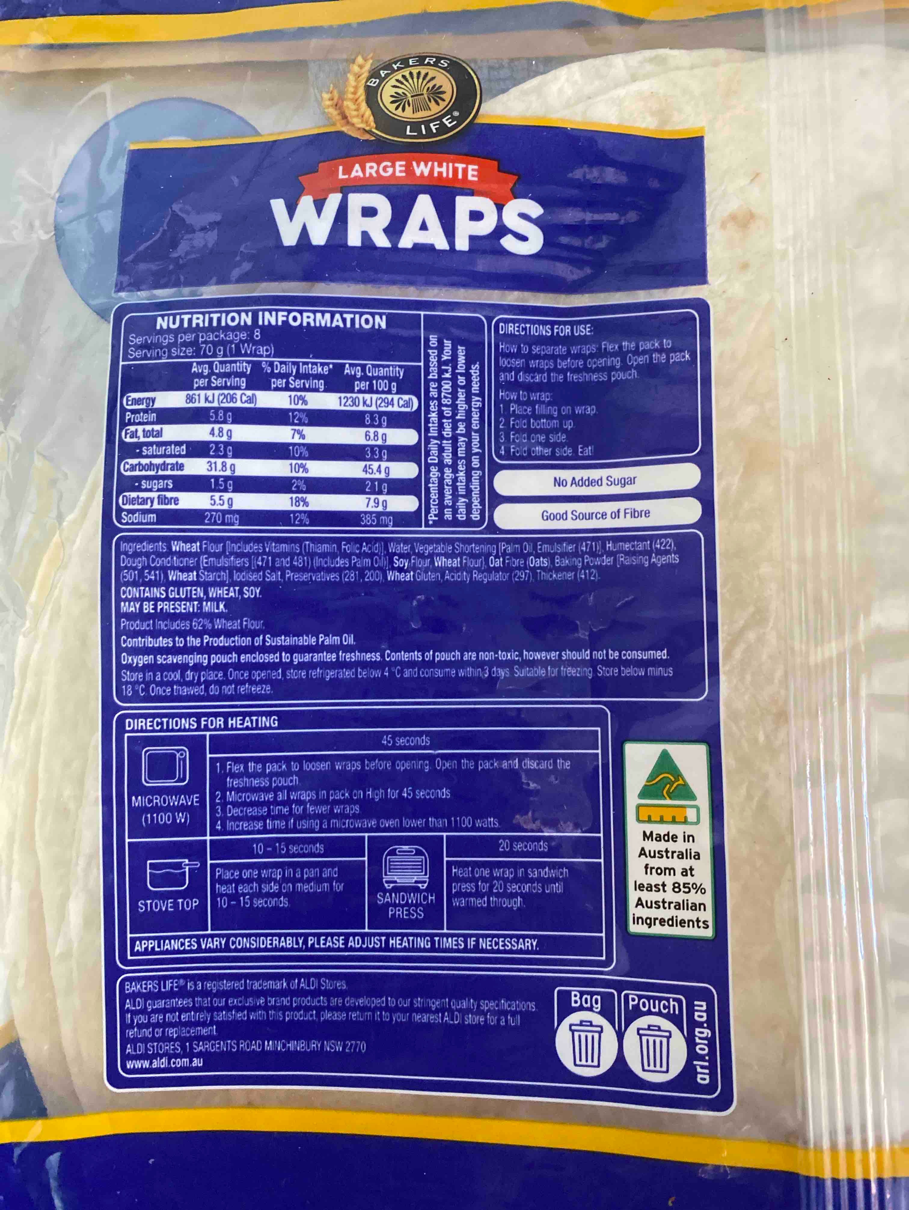 Large Wholegrain Wraps