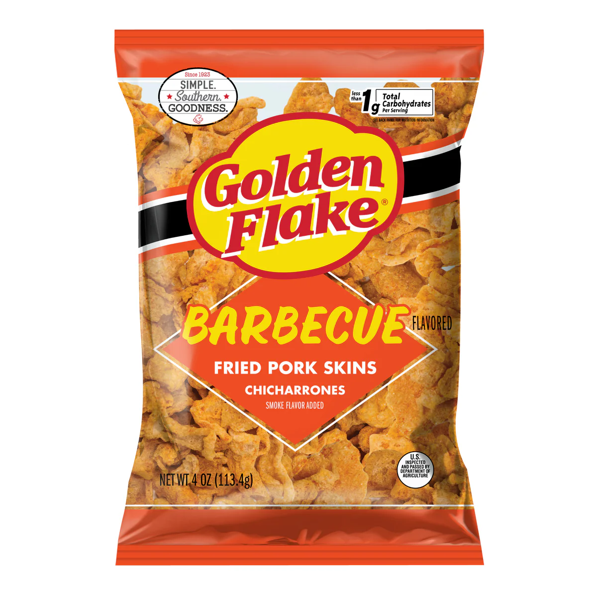 Check Halal status of GOLDEN FLAKE Barbecue Pork Skins 4 oz, Install ...