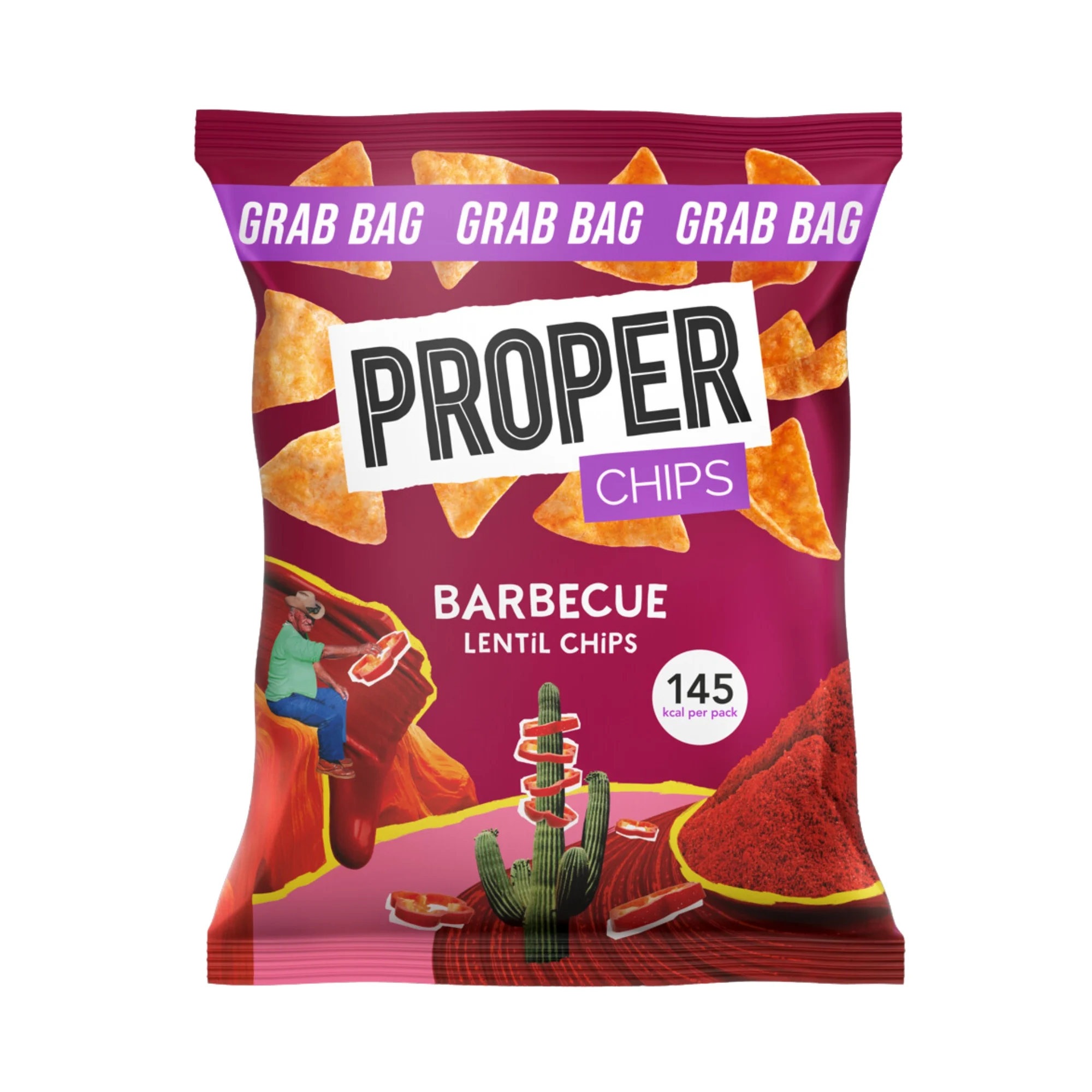 Proper chips Grab Bag Lentil Chips - Barbecue (30x31g) is Halal ...