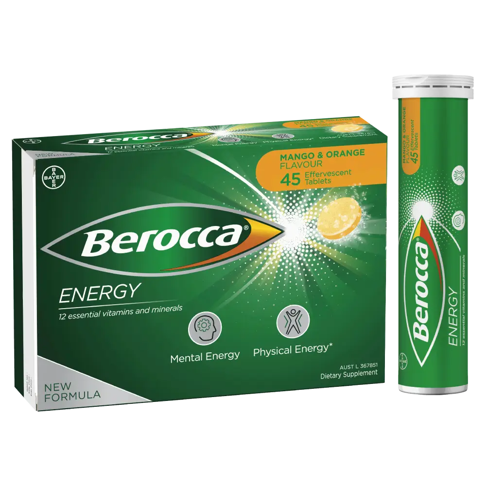 Berocca Energy Effervescent Variety Pack Tablets 45 pack