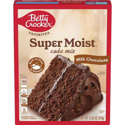 Betty Crocker Favorites Super Moist Milk Chocolate Cake Mix, 13.25 oz