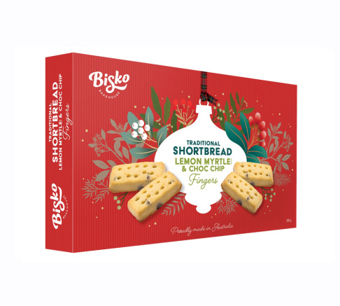 Bisko Bakehouse Traditional Shortbread Lemon Myrtle and Choc Chip