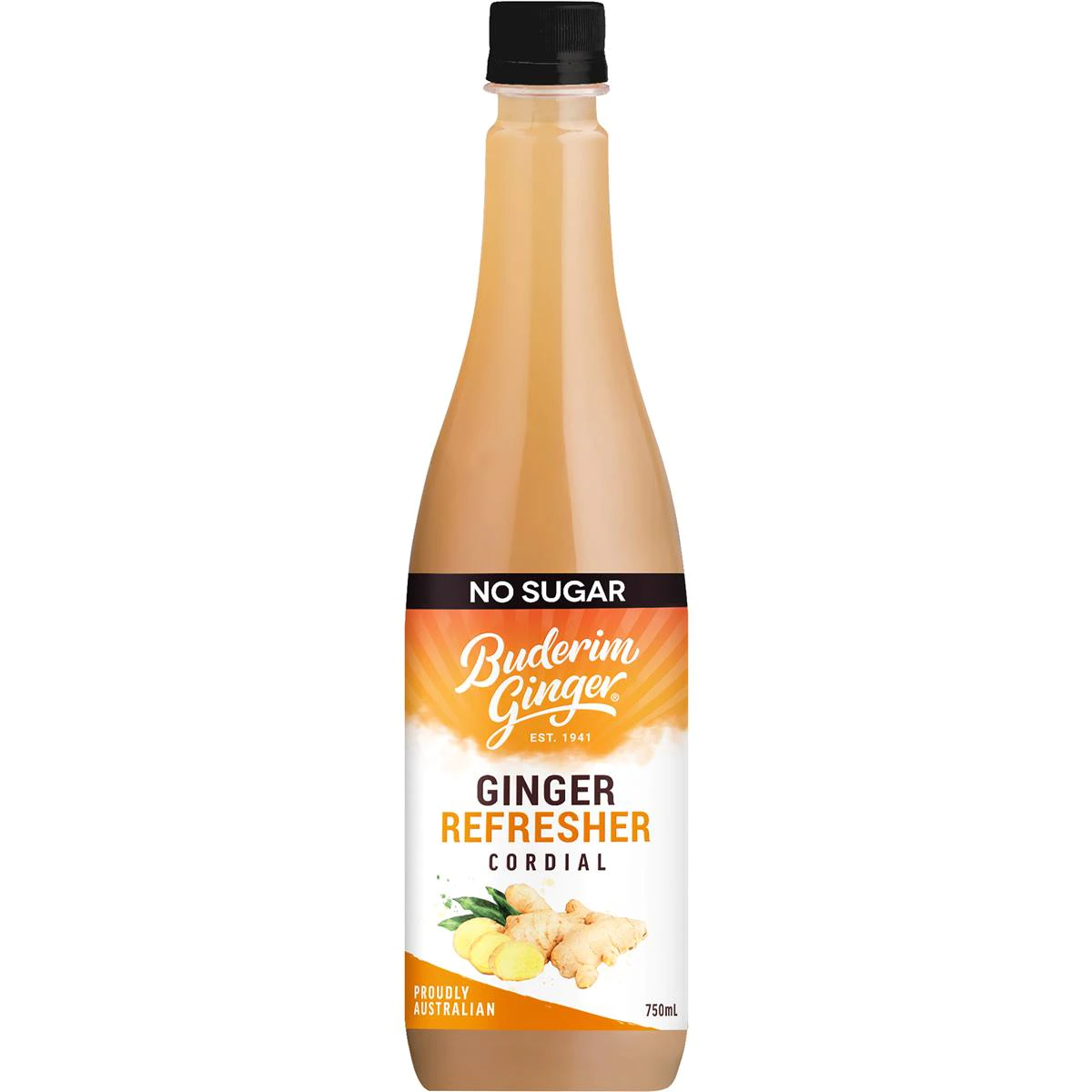 Buderim Ginger Refresher Cordial No Sugar 750ml is halal suitable, vegan, vegetarian, gluten