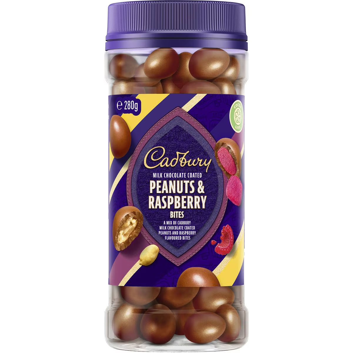 Cadbury Milk Chocolate Coated Peanuts & Raspberry 280g is Halal ...