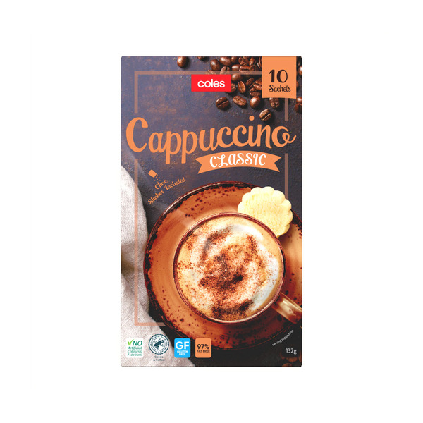 Coles Coffee Cappuccino 132g | 10 Pack is Halal, Install Mustakshif