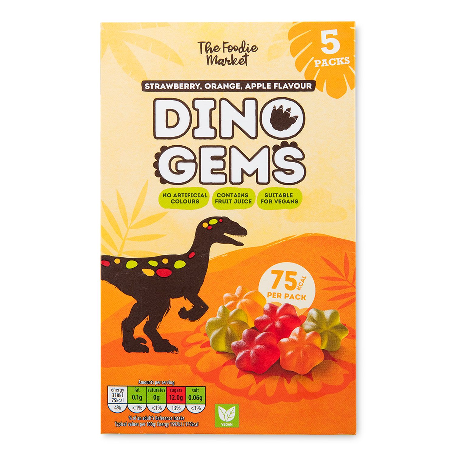 トップス dinoworks Paris's foodie The Foodie Market Dino Gems Fruit Sweets 5x20g/5 Pack is Halal