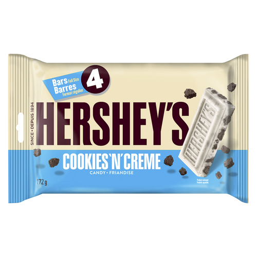 Hershey's Chocolate Bars Cookies N Cream 4 Pack 172 g is not halal