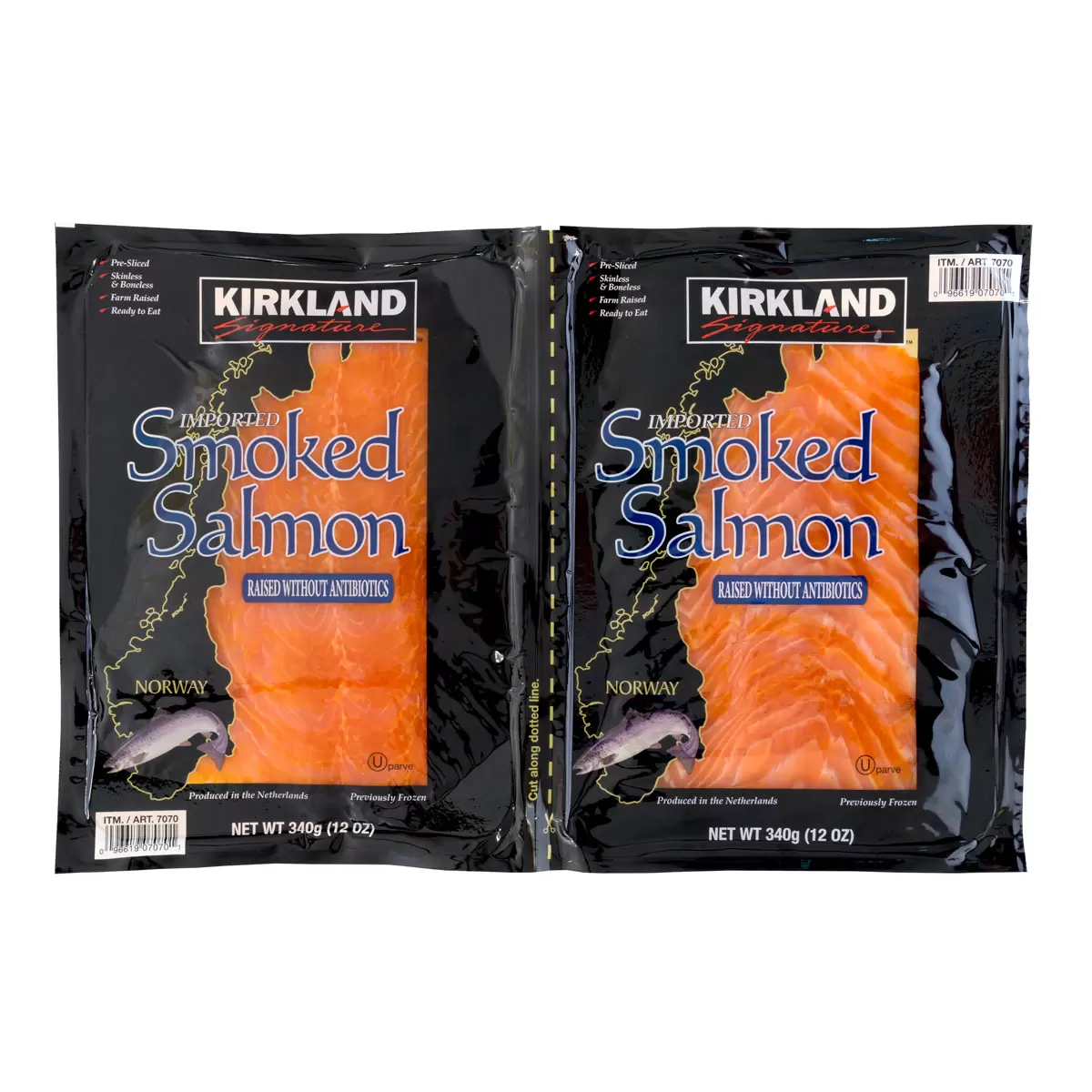 Kirkland Signature Smoked Salmon,2×340g. is halal suitable, kosher