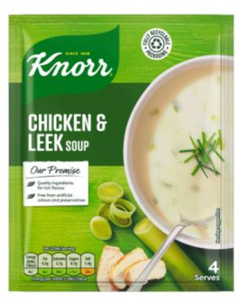 Check Halal status of Knorr,Unilever Knorr Soup Mix Chicken & Leek