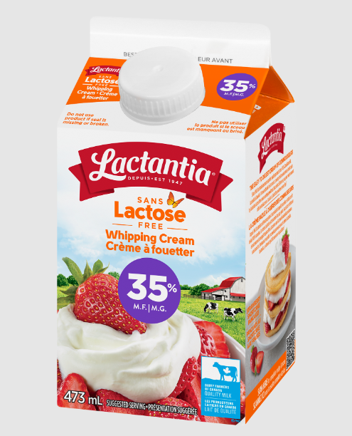 Lactantia 35% Lactose Free Whipping Cream 473 mL is not Halal