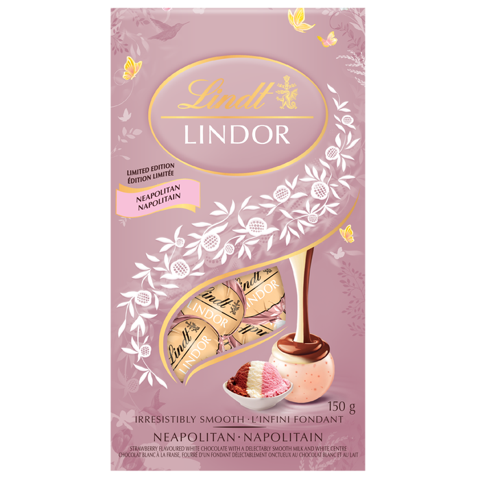 Lindt Neapolitan Chocolate LINDOR Truffles 800-pc Case is Halal