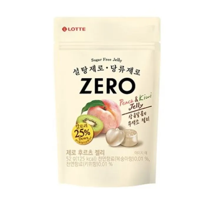 Lotte Zero Fruit Gummy Peach & Kiwi Flavour 52g is not Halal