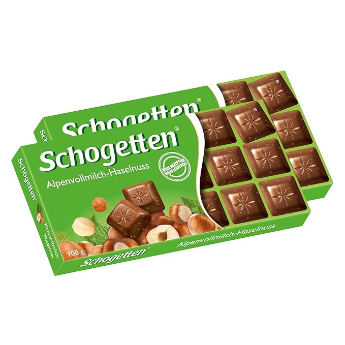 Ludwig Schokolade Gmbh & Co. Kg Schogetten Alpine Milk Chocolate with  Hazelnuts Bar Candy Original German Chocolate 100g/3.52oz (Pack of 2 is  halal suitable | Halal Check