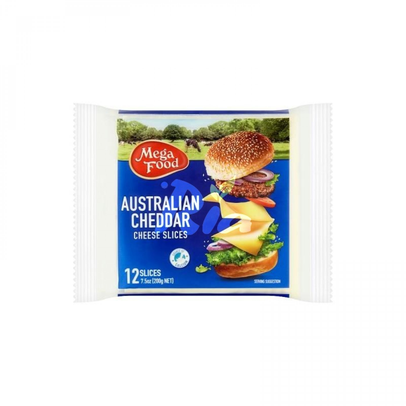 Mega Food CHEDDAR CHEESE SLICES (ingredients not verified) is not halal