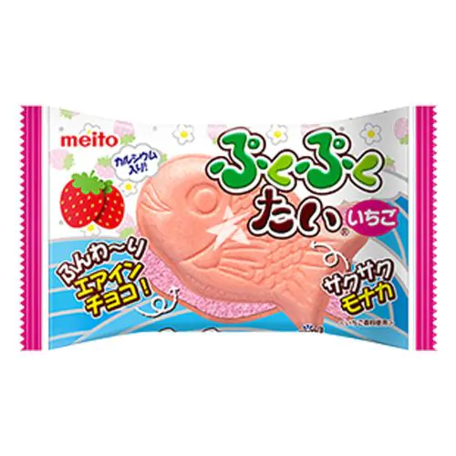 Meito Puku Puku Tai Choco Monaka Ichigo (Fish Shape Strawberry