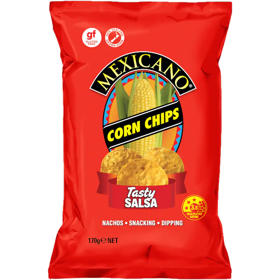Mexicano Corn Chips Tasty Salsa is halal suitable, glutenfree Halal