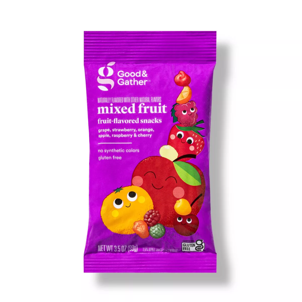 果物 GAT Good & Gather Mixed Fruit Flavored Snacks 3.5oz/1ct is not Halal