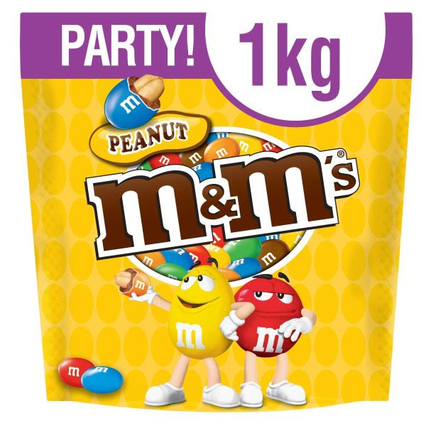 m&m's Peanut CHOCOLATE PARTY POUCH BAG 1KG is not halal