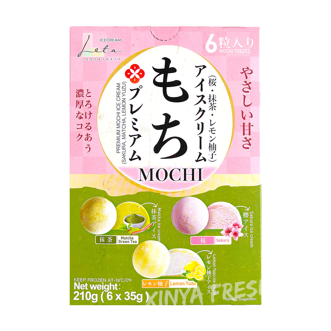 mochi Ice Cream (Sakura, MATCHA, Lemon Yuzu Flavor) LETA 210g is