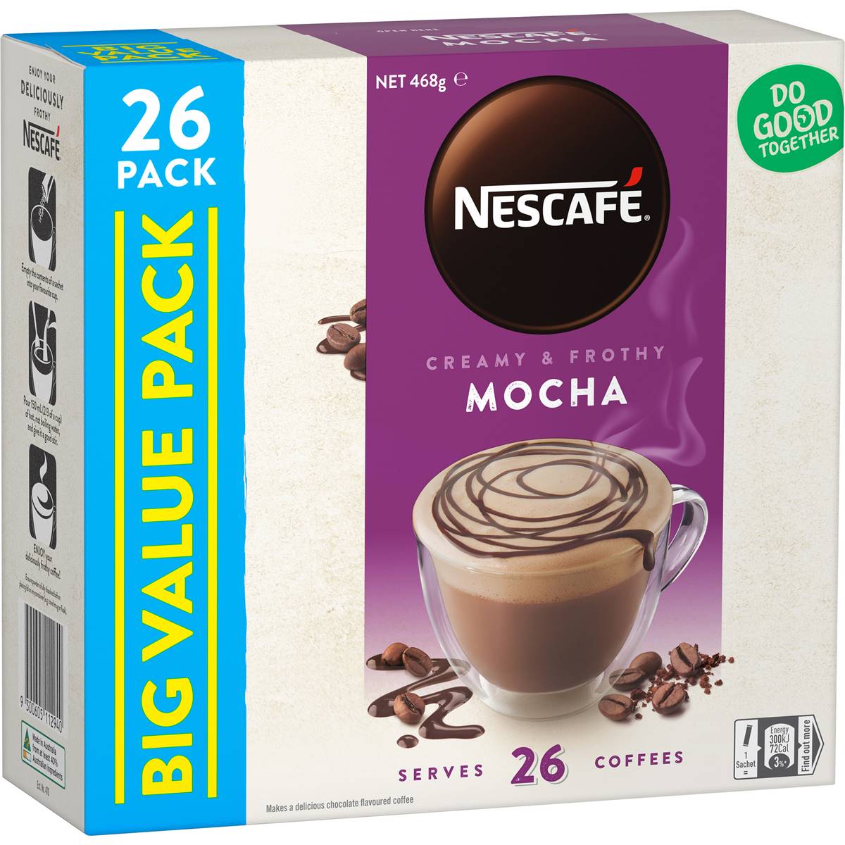 Nescafe Mocha Coffee Sachets 26 Pack is Halal, Install Mustakshif