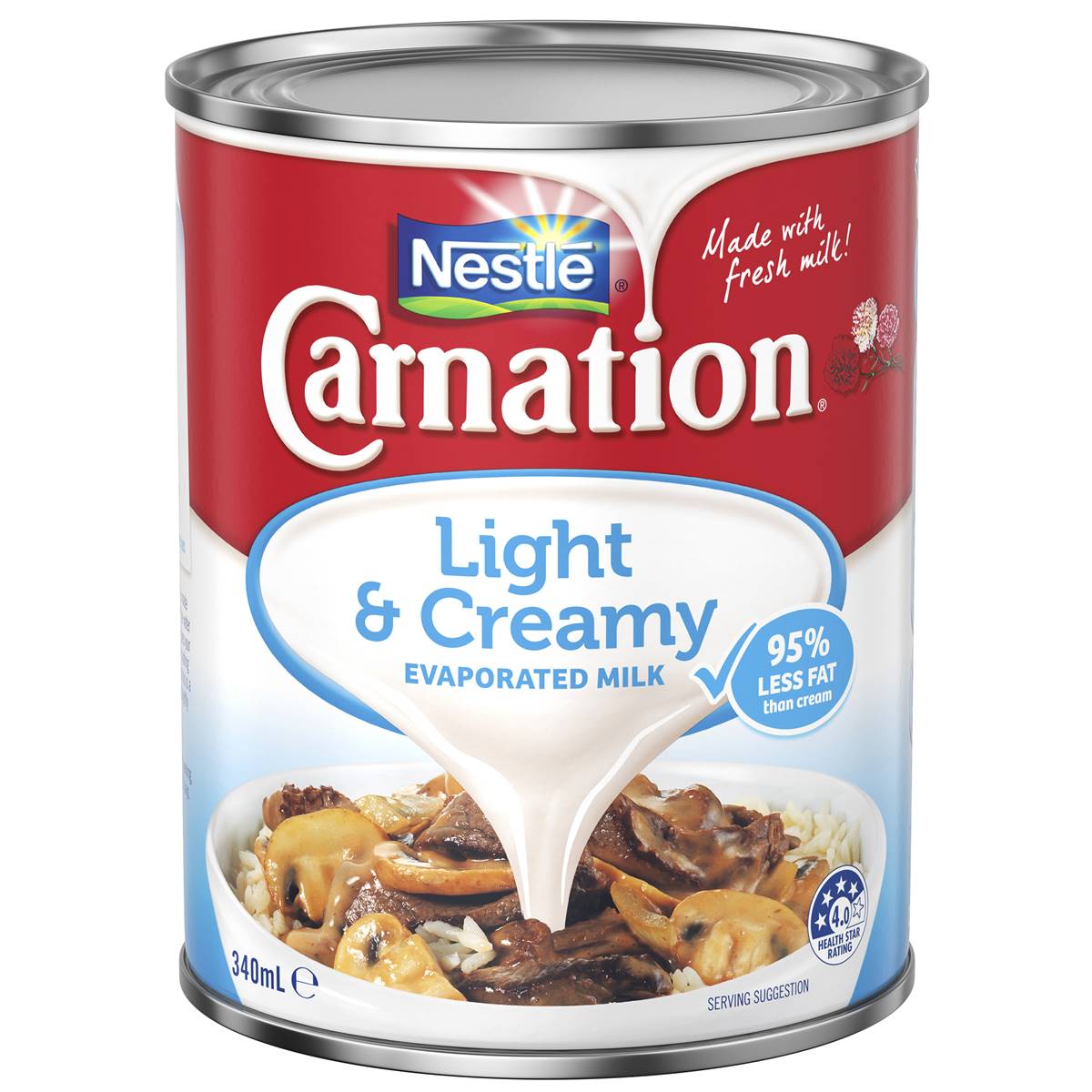 Nestlé Nestle Carnation Light & Creamy Evaporated Milk 340ml is halal