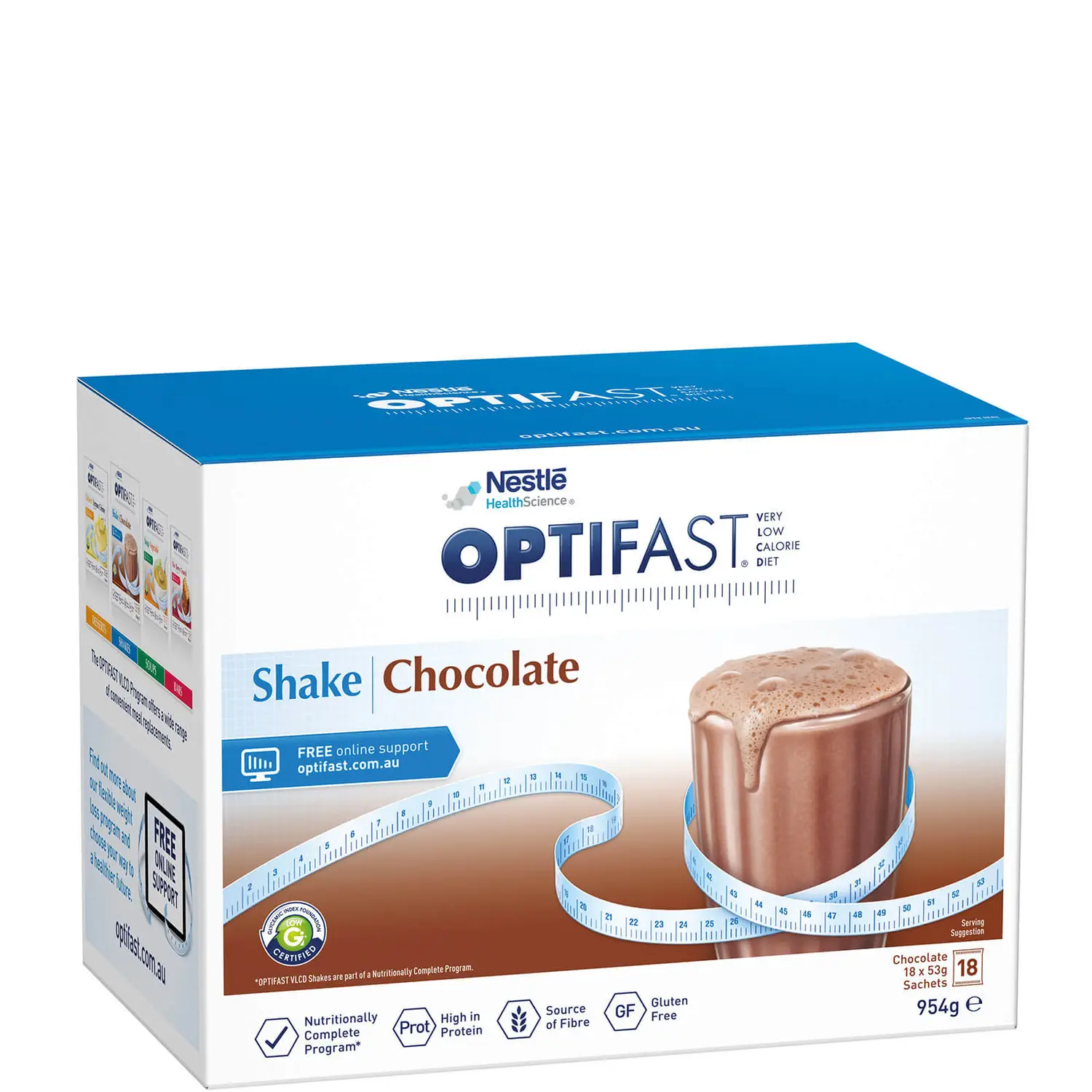 OPTIFAST, Nestle OPTIFAST VLCD Shake Chocolate x 18 sachets is halal