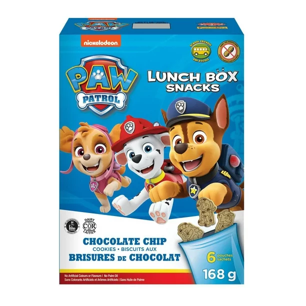 Paw Patrol Lunch Box Snacks Chocolate Chip Cookies Ingredients