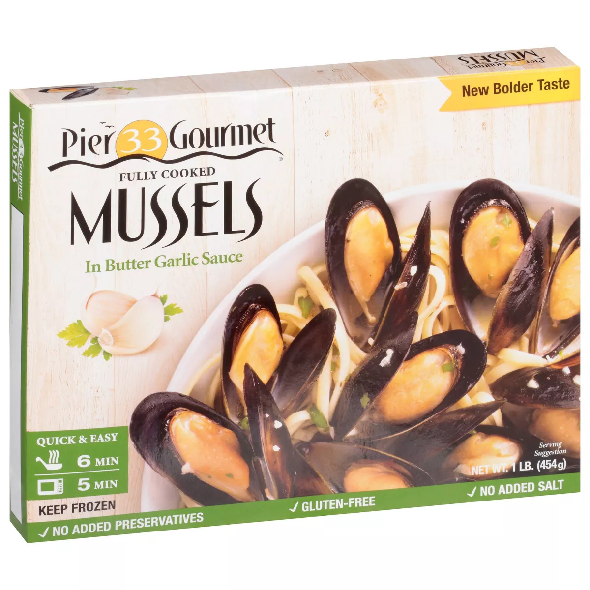 Pier 33 Gourmet Mussels in Butter Garlic Sauce Frozen 1lb is not halal Halal Check