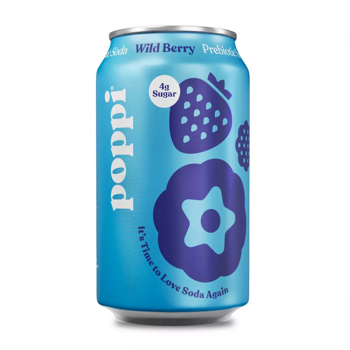 POPPI Poppi Wild Berry Prebiotic Soda - 12 fl oz Can is Halal