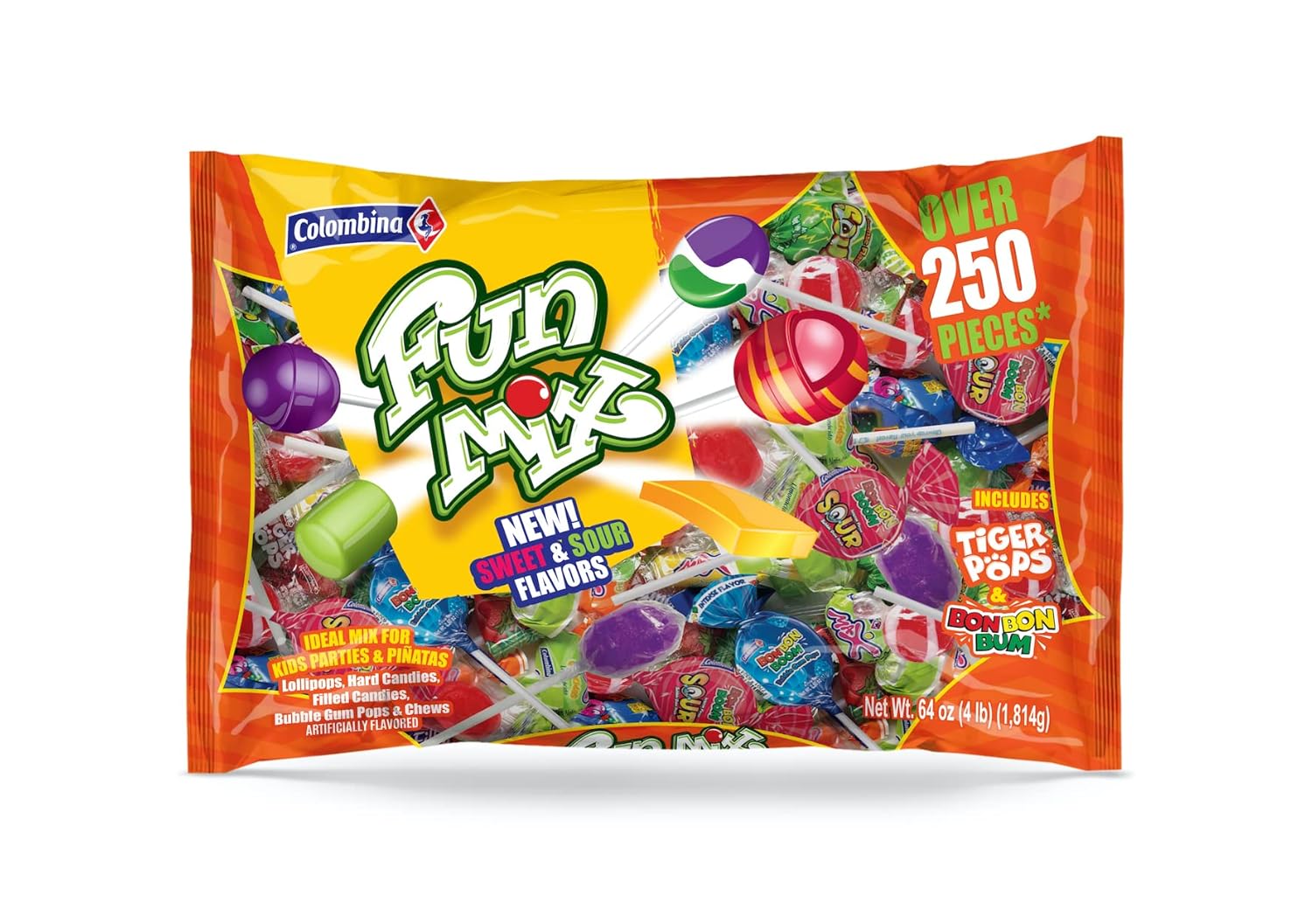 Colombina Fun Mix Assortment Includes Lollipops Chewy Hard