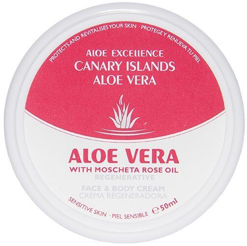 Aloe Excellence - Aloe Vera With Mosqueta Rose Oil Regenerative Cream 50ml  Jar is not Halal, Install Mustakshif