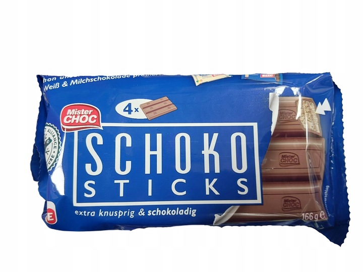 Mister choc sticks extra knuspring schokoladig 166g is not Halal