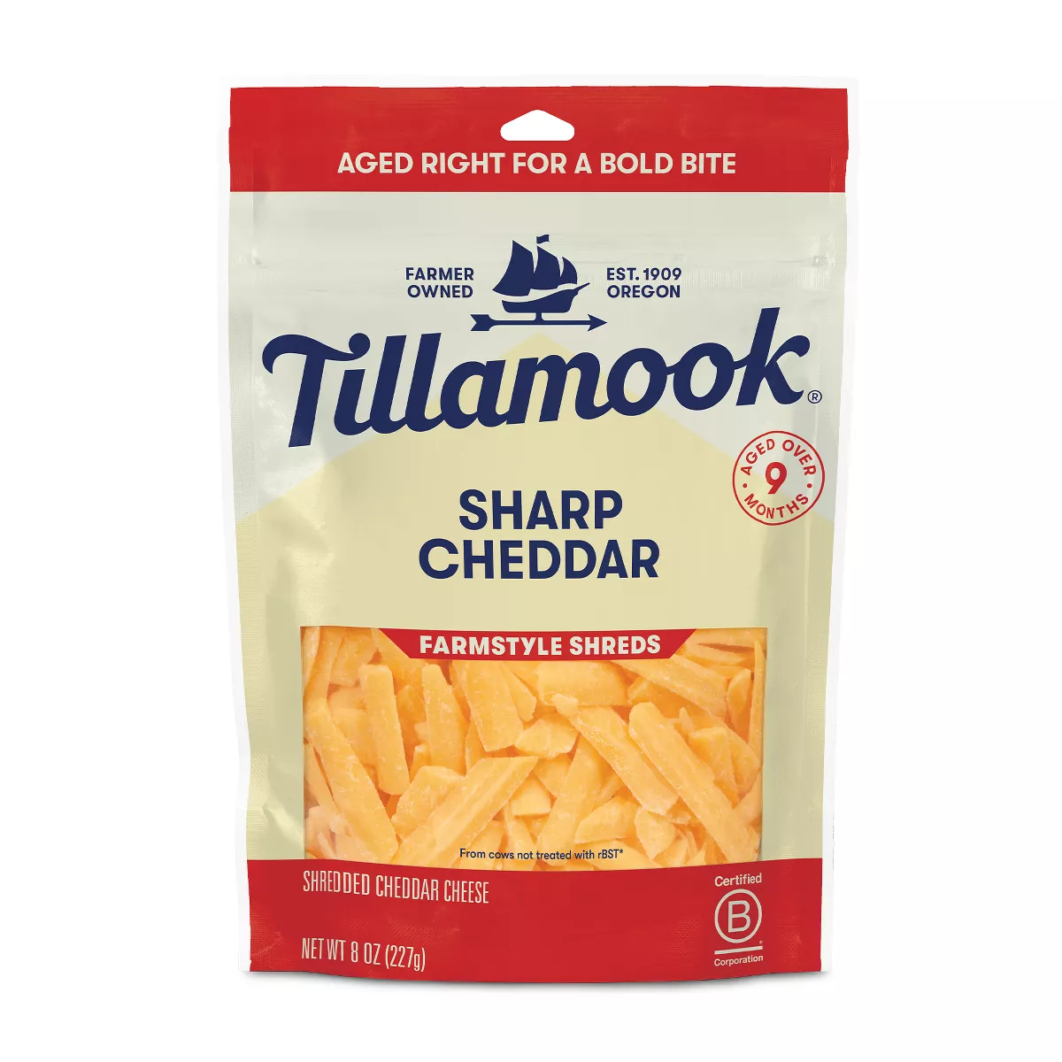 Tillamook Farmstyle Sharp Cheddar Shredded Cheese 8oz is not halal