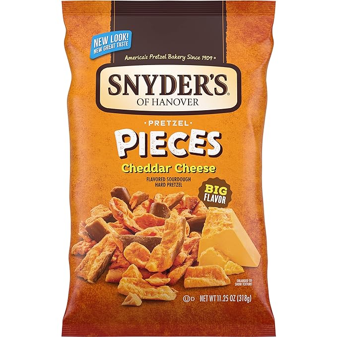 Snyder's of Hanover Pretzel Pieces, Cheddar Cheese, 11.25 Oz is halal