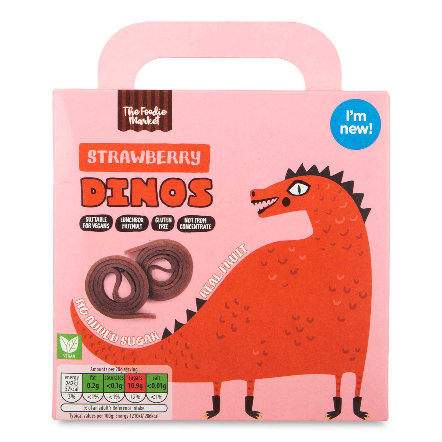 The foodie market Strawberry Dinos 5x20g is Halal, Install Mustakshif