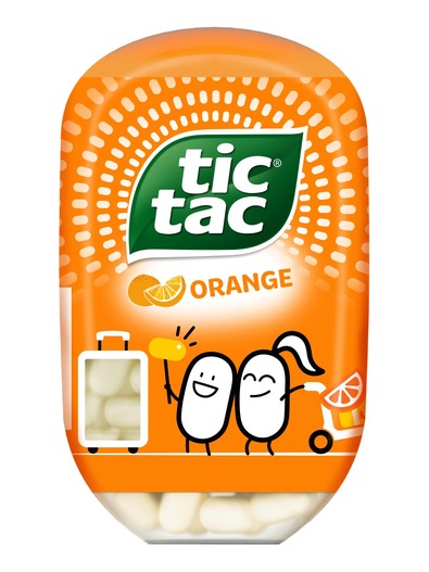 Tic Tac BOTTLE ORANGE, 98G is not Halal, Install Mustakshif