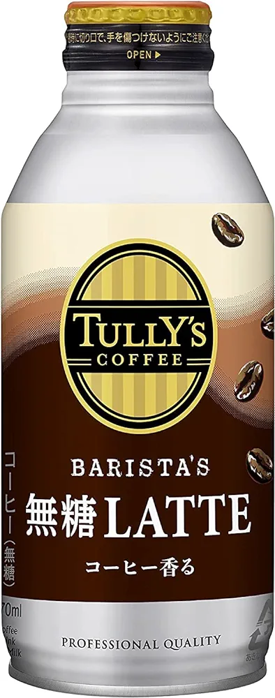 TULLY  Tully's Coffee Barista's Unsweetened Latte Bottle Can 370ml is not