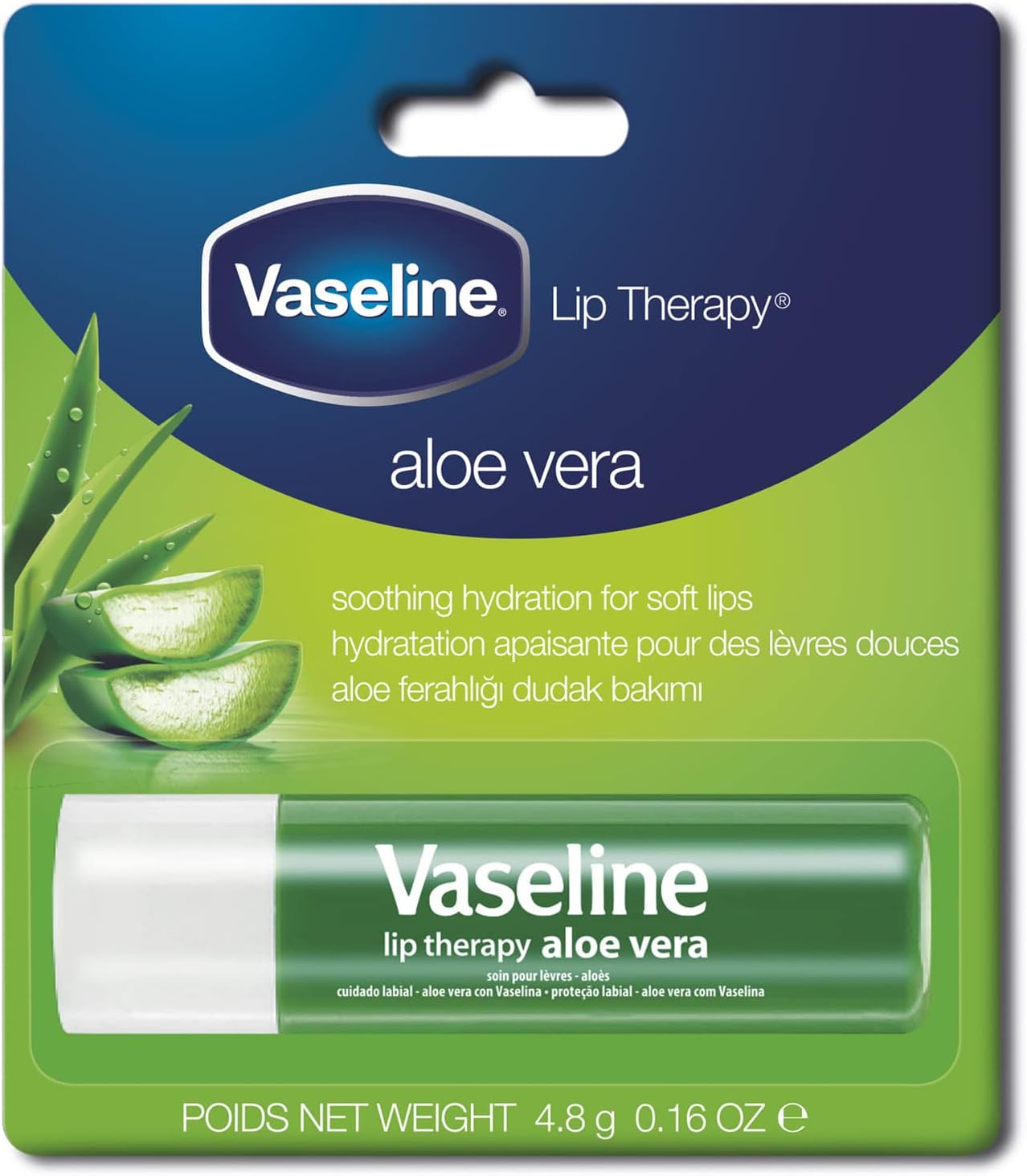Vaseline Vaseline Lip Therapy Aloe Vera, 4.8 gm is not Halal, Install  Mustakshif