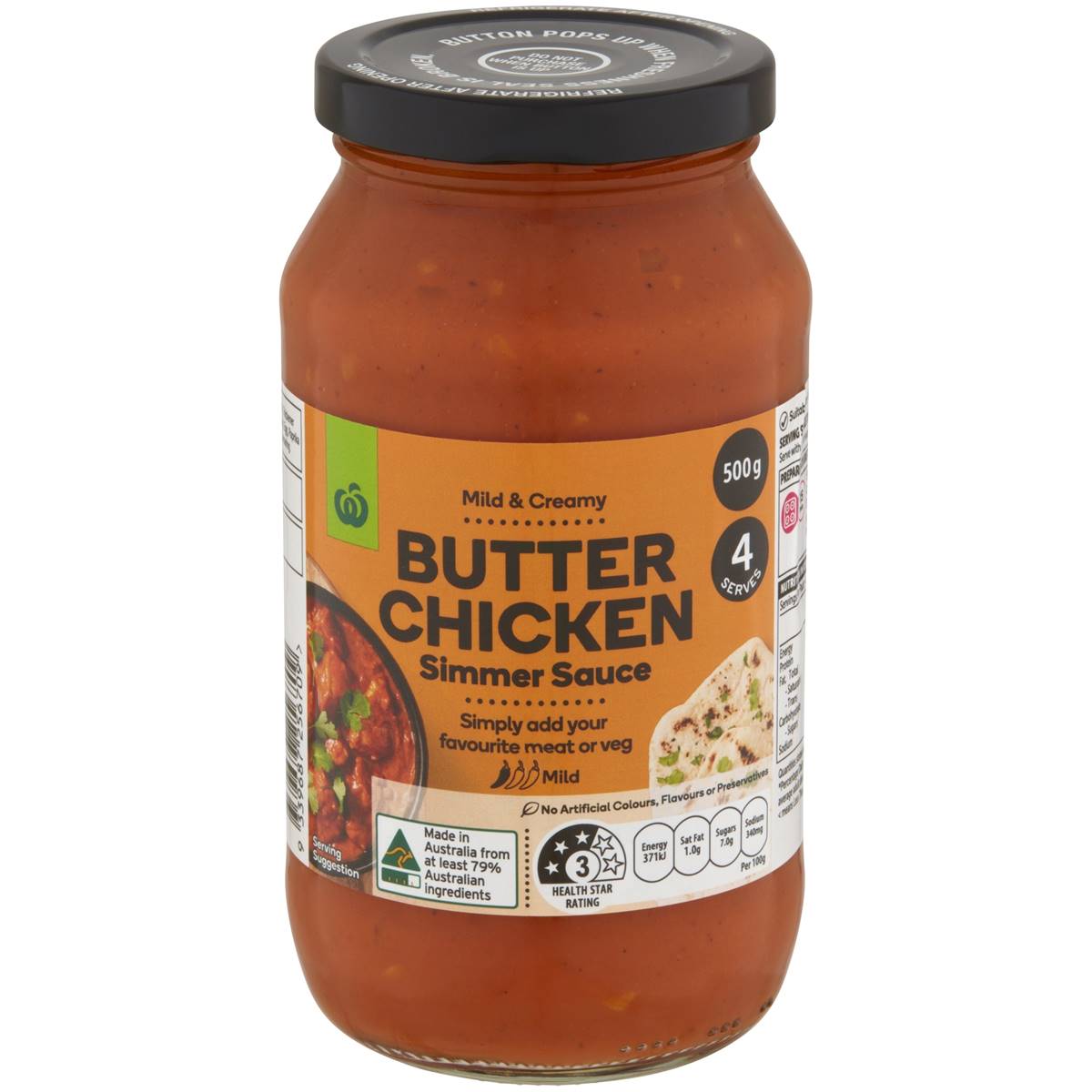 Woolworths Butter Chicken Simmer Sauce 500g is not halal Halal Check